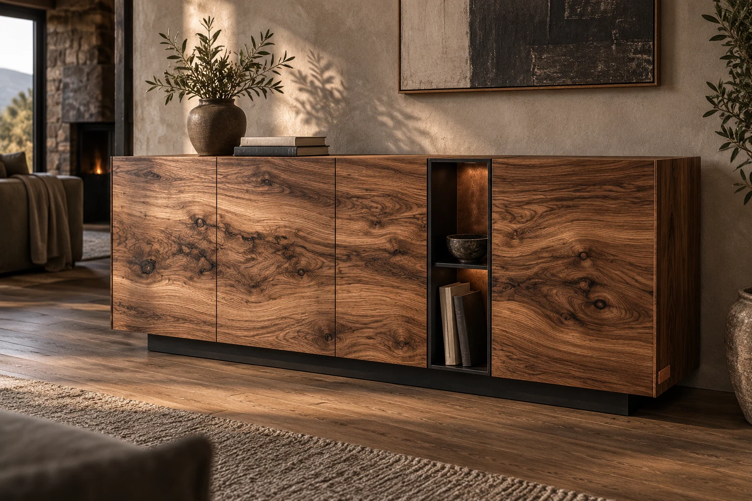 Phoenix concept of a walnut sideboard in a Welsh home